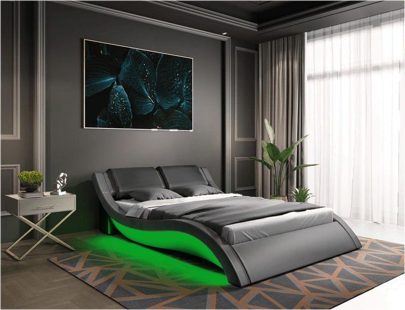 Abygaël Upholstered Low Profile Sleigh Bed