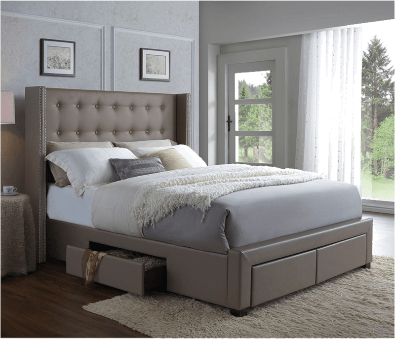 Aadya Tufted Upholstered Storage Standard Bed
