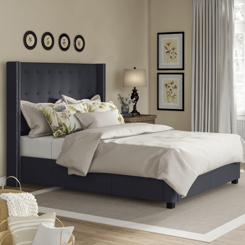 Aadya Tufted Upholstered Storage Standard Bed