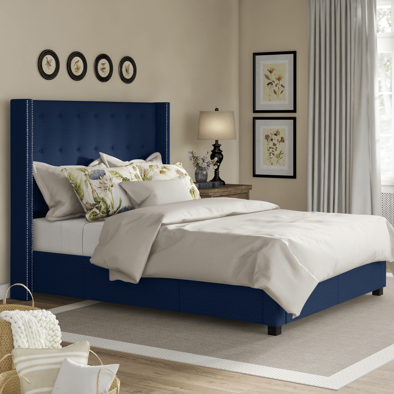 Aadya Tufted Upholstered Storage Standard Bed