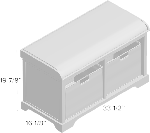 Santa Cruz Upholstered Cubby Storage Bench