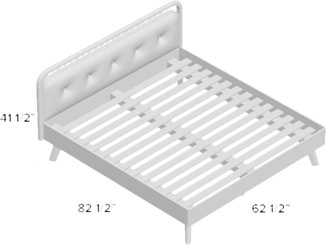 Thiel Tufted Solid Wood and Upholstered Platform Bed