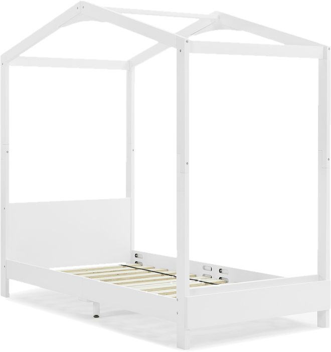 Twin Solid Wood Platform Standard Bed with Shelves by Delta Children