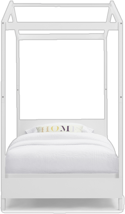 Twin Solid Wood Platform Standard Bed with Shelves by Delta Children