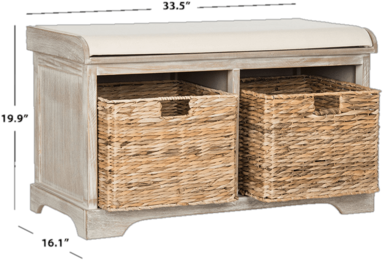 Santa Cruz Upholstered Cubby Storage Bench