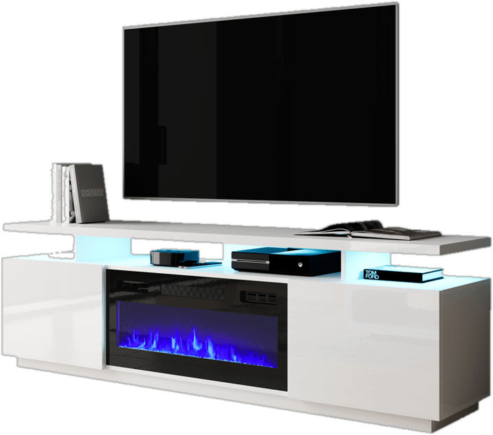 Burkard TV Stand for TVs up to 78" with Fireplace Included