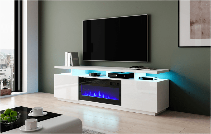 Burkard TV Stand for TVs up to 78" with Fireplace Included