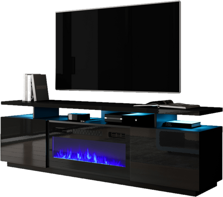 Burkard TV Stand for TVs up to 78" with Fireplace Included