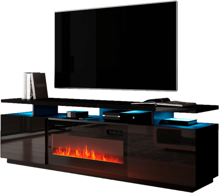 Burkard TV Stand for TVs up to 78" with Fireplace Included