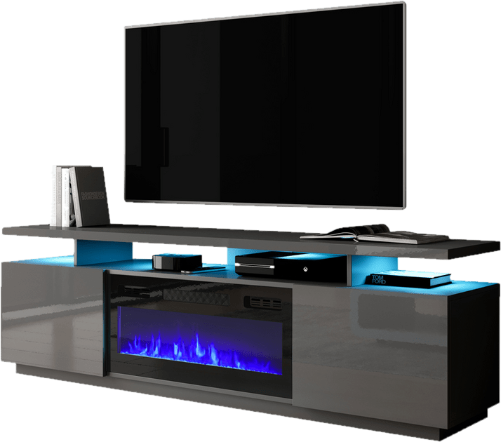 Burkard TV Stand for TVs up to 78" with Fireplace Included