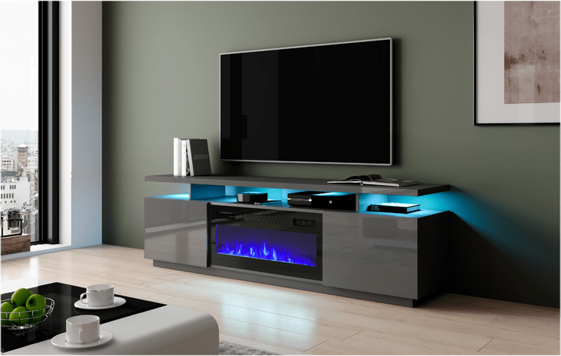 Burkard TV Stand for TVs up to 78" with Fireplace Included