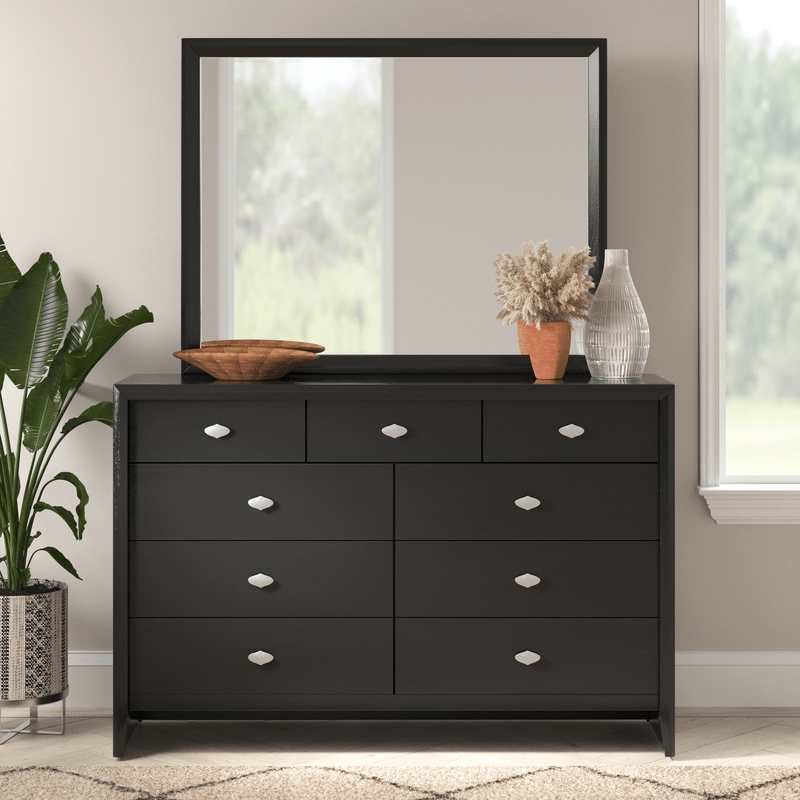 Willenhall 9 Drawer Double Dresser with Mirror