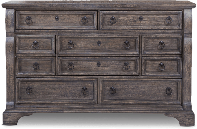 Nott 10 Drawer 64" W Dresser With Mirror