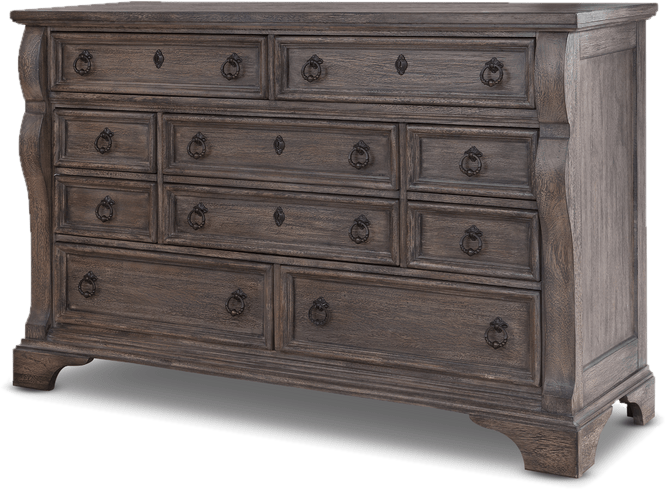 Nott 10 Drawer 64" W Dresser With Mirror