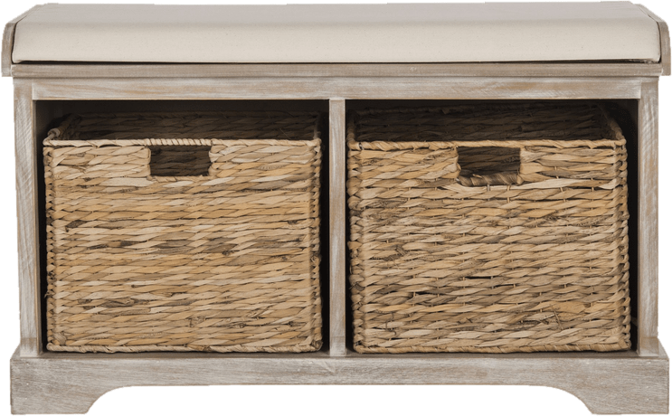 Santa Cruz Upholstered Cubby Storage Bench