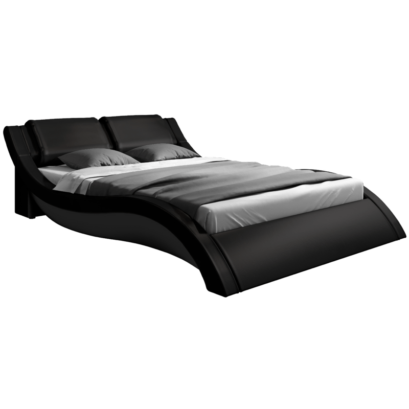 Abygaël Upholstered Low Profile Sleigh Bed