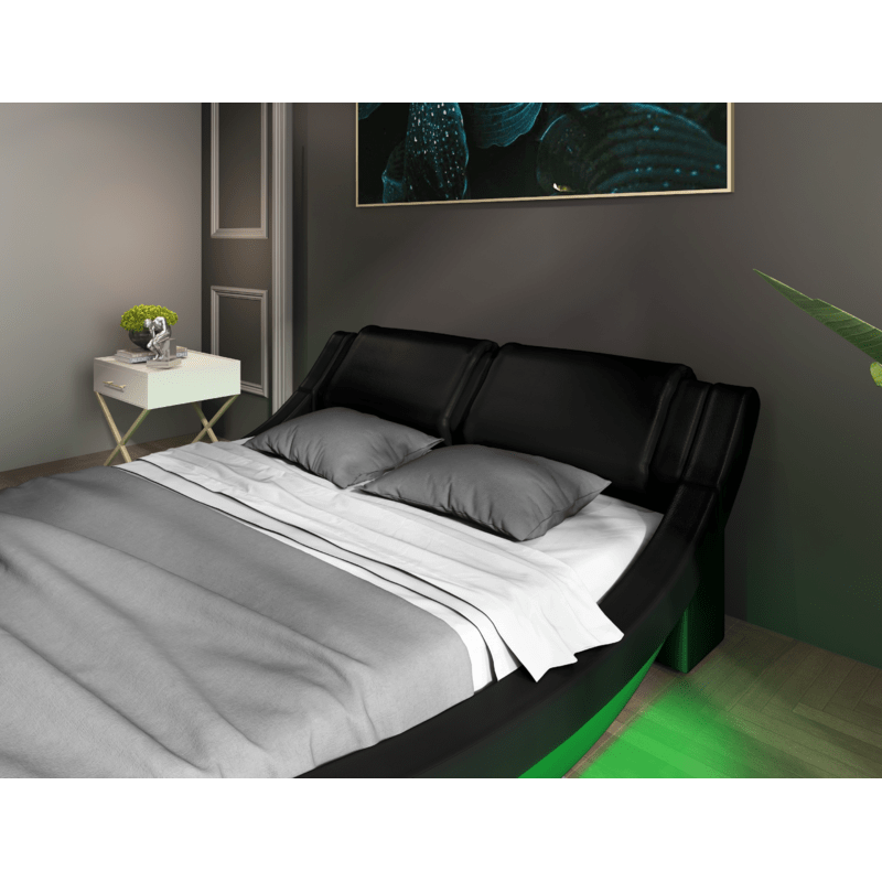 Abygaël Upholstered Low Profile Sleigh Bed