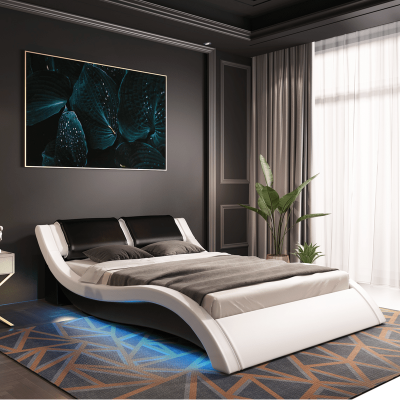 Abygaël Upholstered Low Profile Sleigh Bed