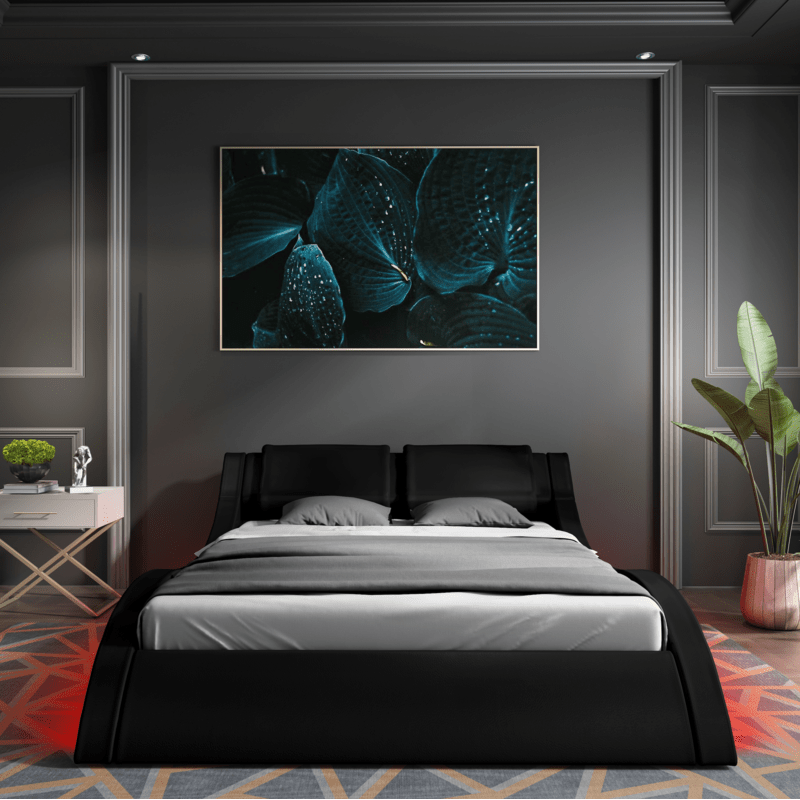 Abygaël Upholstered Low Profile Sleigh Bed