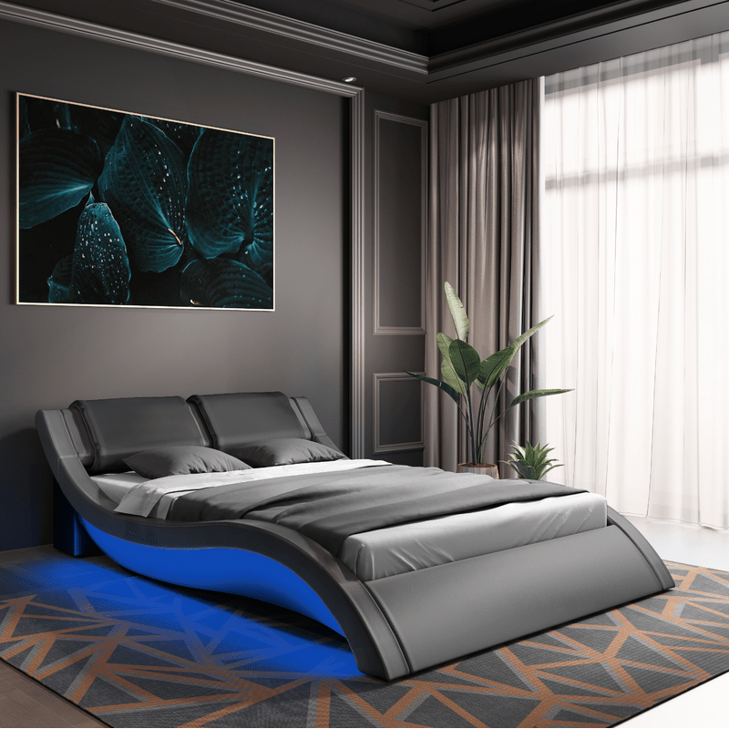 Abygaël Upholstered Low Profile Sleigh Bed