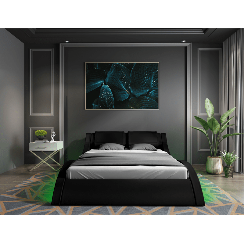 Abygaël Upholstered Low Profile Sleigh Bed