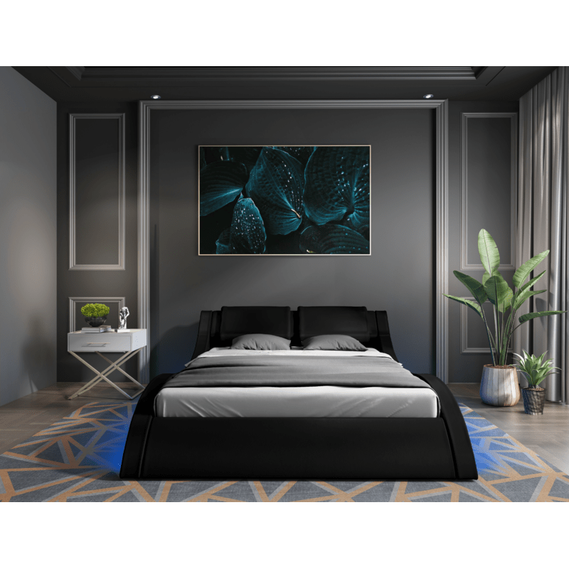 Abygaël Upholstered Low Profile Sleigh Bed