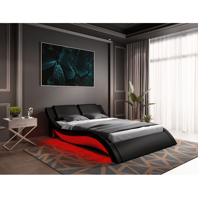 Abygaël Upholstered Low Profile Sleigh Bed