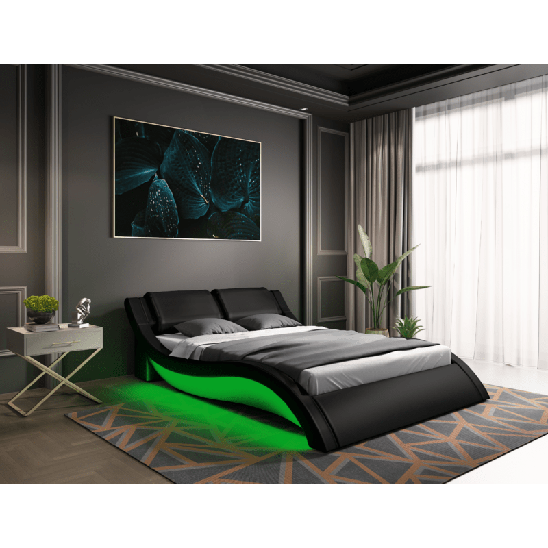 Abygaël Upholstered Low Profile Sleigh Bed