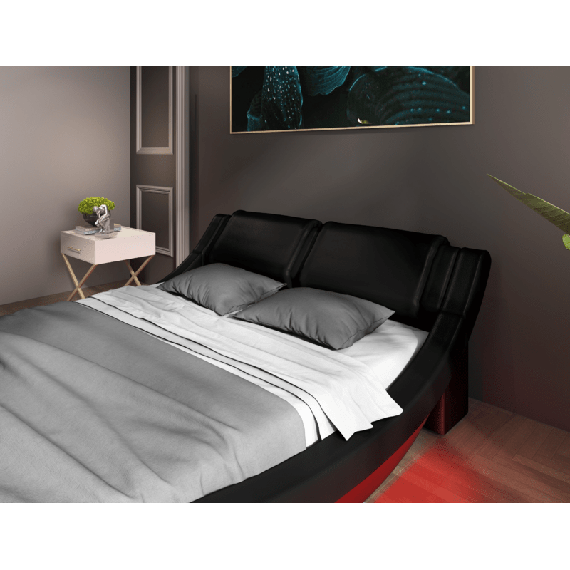 Abygaël Upholstered Low Profile Sleigh Bed