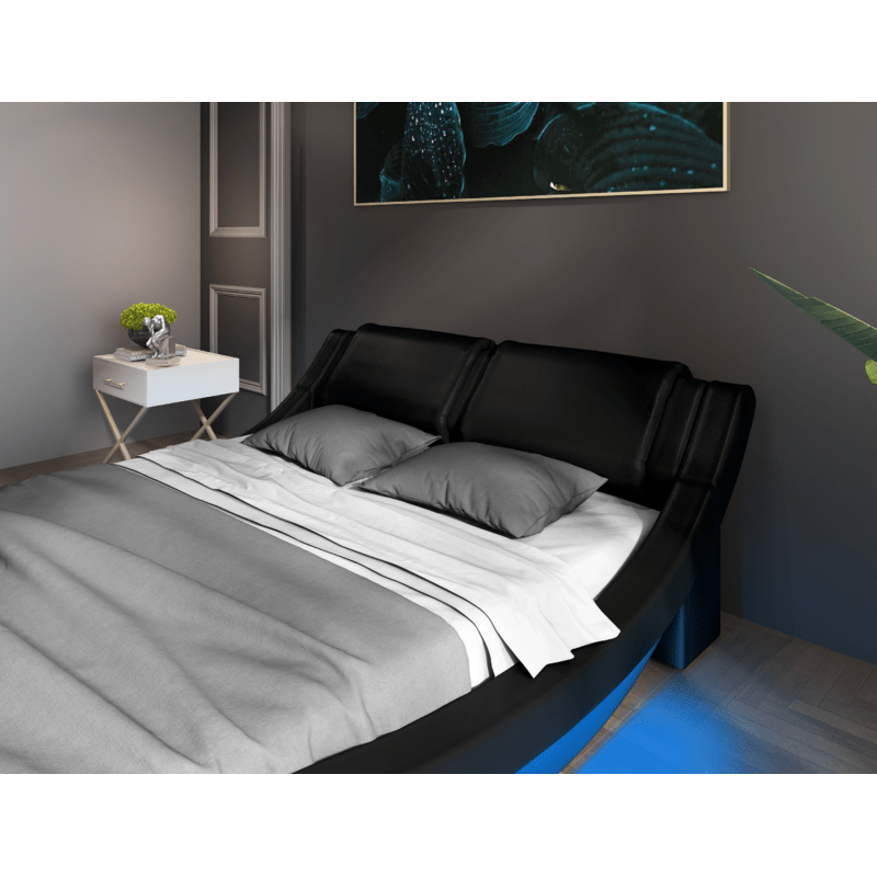 Abygaël Upholstered Low Profile Sleigh Bed