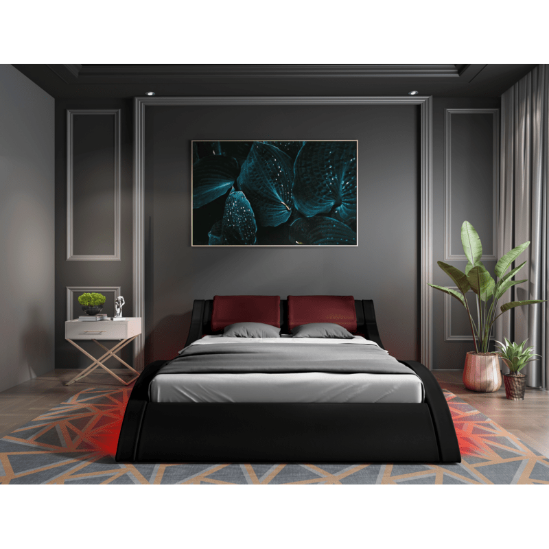 Abygaël Upholstered Low Profile Sleigh Bed