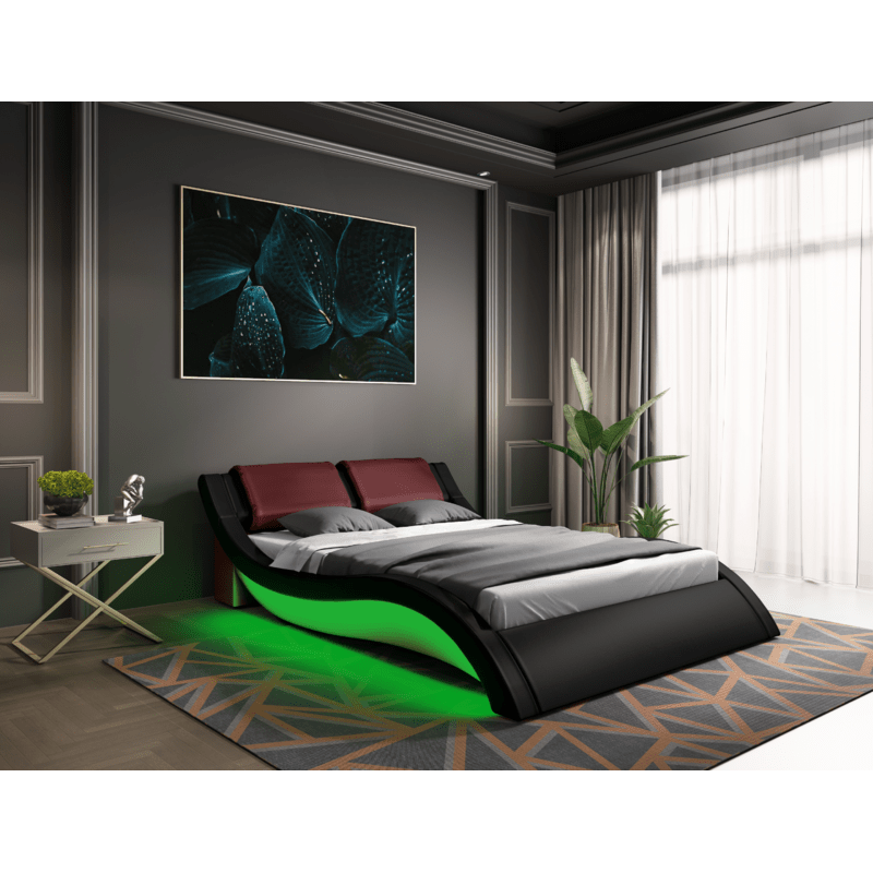 Abygaël Upholstered Low Profile Sleigh Bed