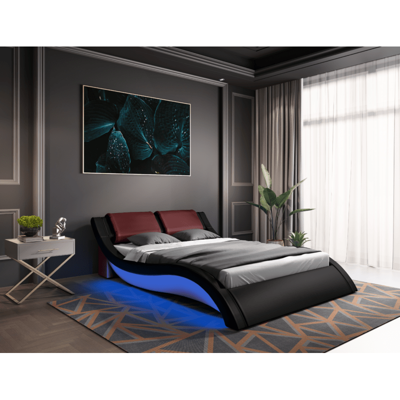 Abygaël Upholstered Low Profile Sleigh Bed