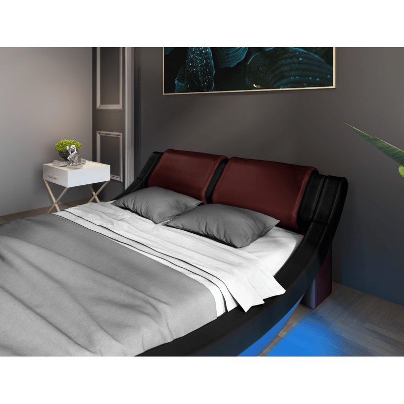 Abygaël Upholstered Low Profile Sleigh Bed