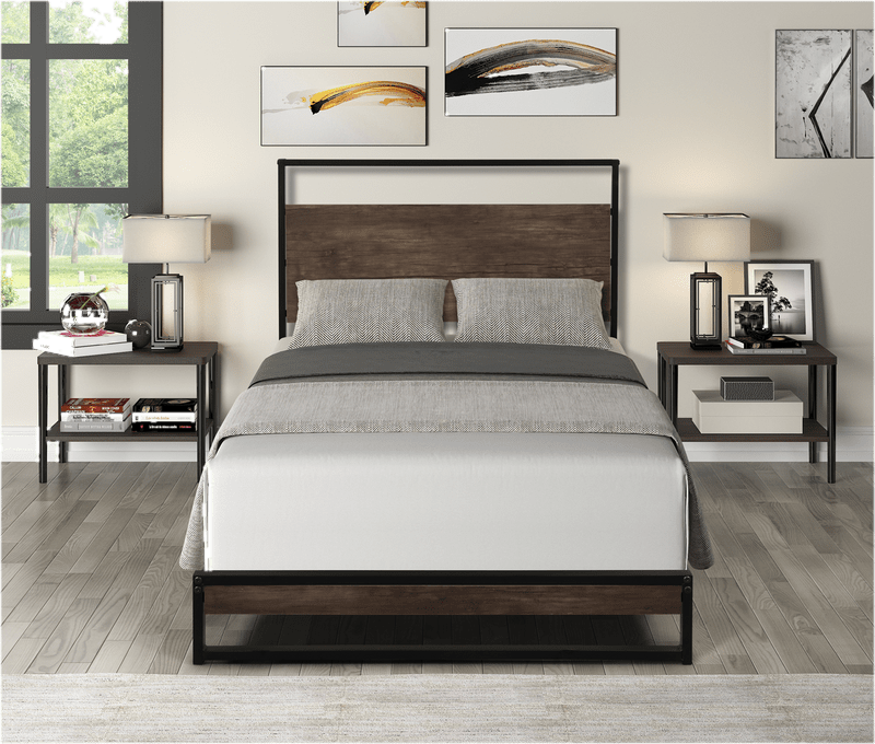 Vegard Low Profile Sleigh Platform Bed