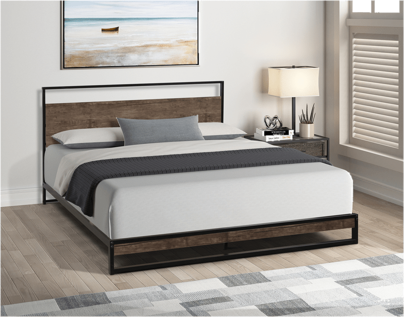 Vegard Low Profile Sleigh Platform Bed