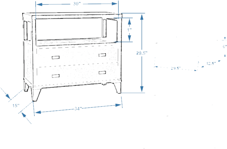 Debora 2 Drawer End Table with Storage