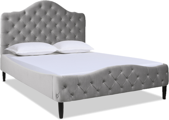 Harley Tufted Upholstered Low Profile Platform Bed