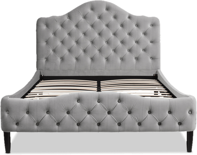 Harley Tufted Upholstered Low Profile Platform Bed