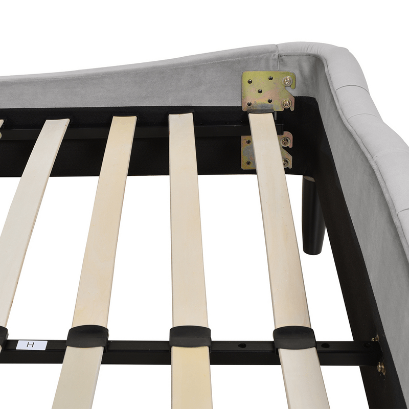 Harley Tufted Upholstered Low Profile Platform Bed