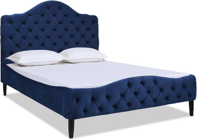 Harley Tufted Upholstered Low Profile Platform Bed