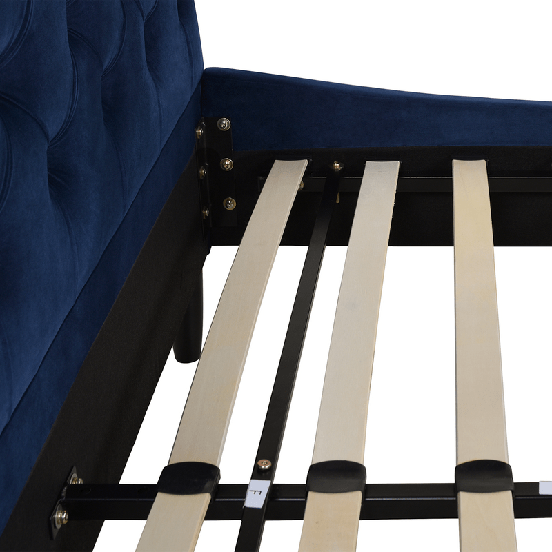 Harley Tufted Upholstered Low Profile Platform Bed