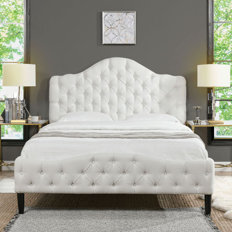 Harley Tufted Upholstered Low Profile Platform Bed