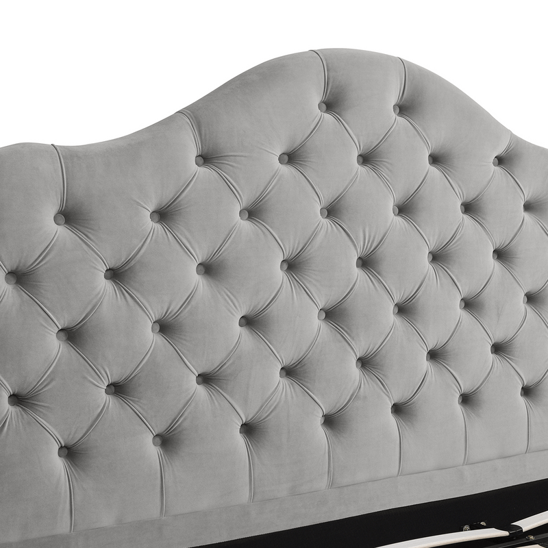 Harley Tufted Upholstered Low Profile Platform Bed
