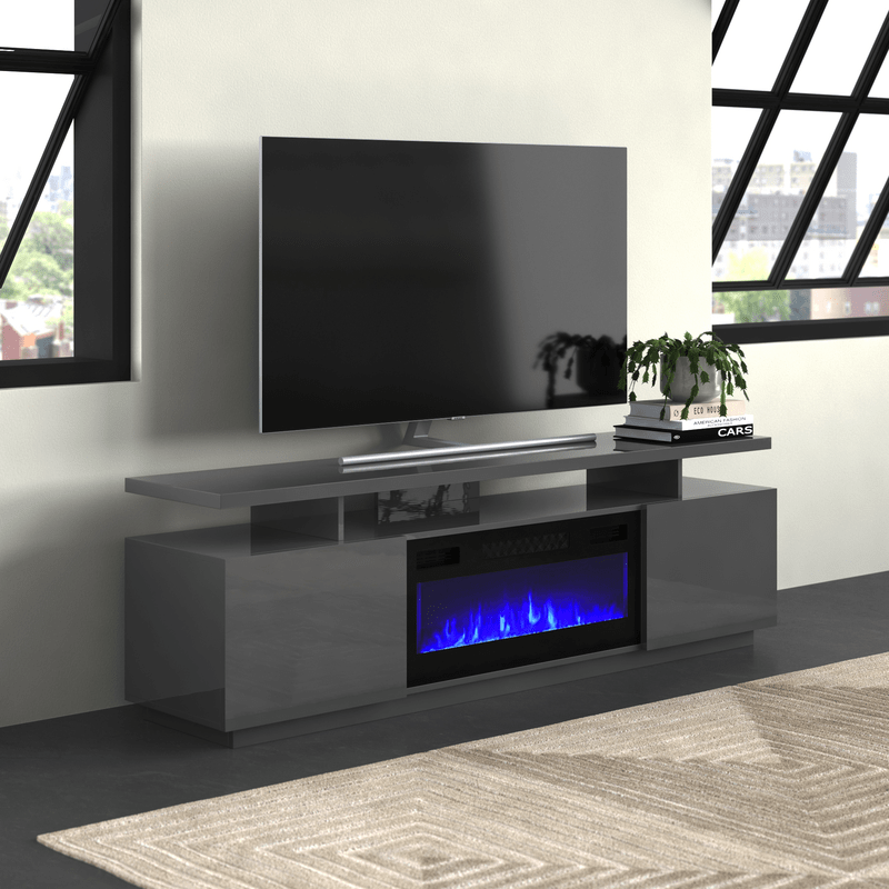 Burkard TV Stand for TVs up to 78" with Fireplace Included
