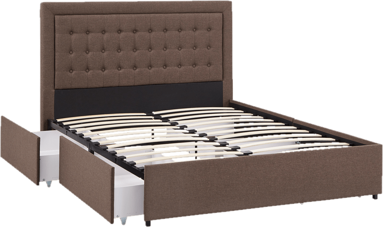 Aderyn Tufted Upholstered Low Profile Storage Platform Bed