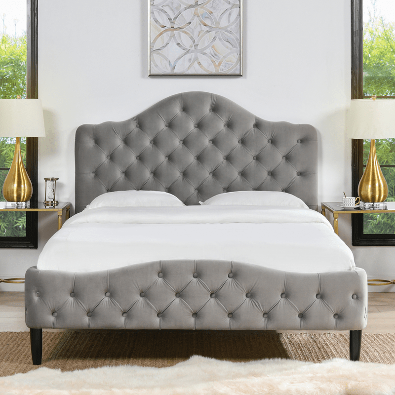 Harley Tufted Upholstered Low Profile Platform Bed