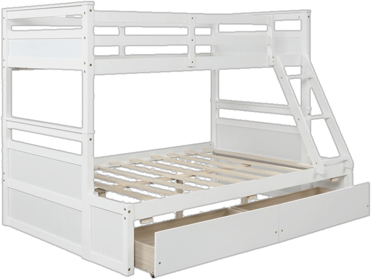 Mahurin Twin Over Full 2 Drawer Solid Wood Standard Bunk Bed by Mack & Milo™