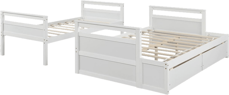 Mahurin Twin Over Full 2 Drawer Solid Wood Standard Bunk Bed by Mack & Milo™
