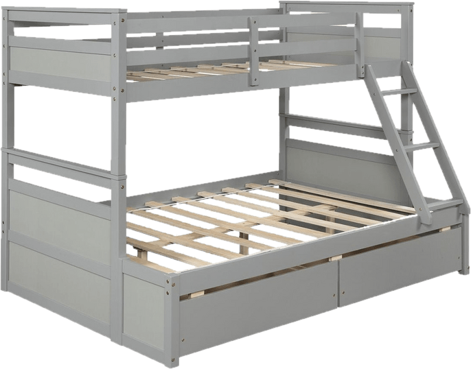 Mahurin Twin Over Full 2 Drawer Solid Wood Standard Bunk Bed by Mack & Milo™